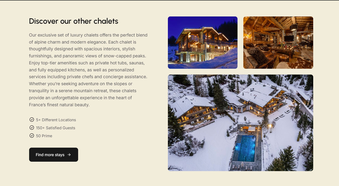 Chalet Grand-Duc Website