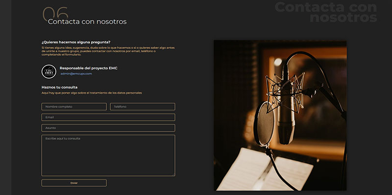 EMC Website Screenshot